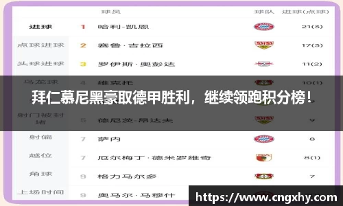 拜仁慕尼黑豪取德甲胜利，继续领跑积分榜！